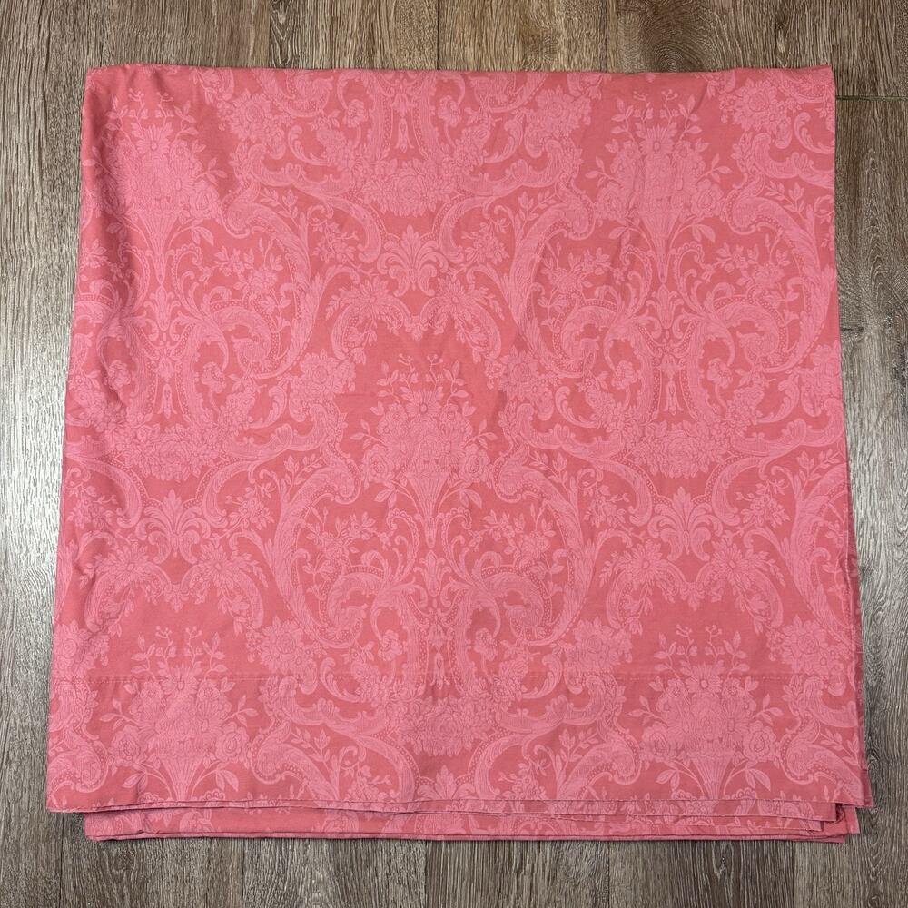 Read*** Vintage Ralph Lauren AVERY Coastal Red King Flat Sheet USA Made